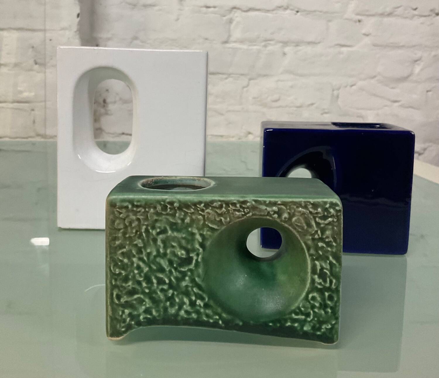 Trio of vintage ceramic vases