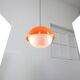 Space Age Italian Orange Plexiglass Pendant Lamp, 1970s