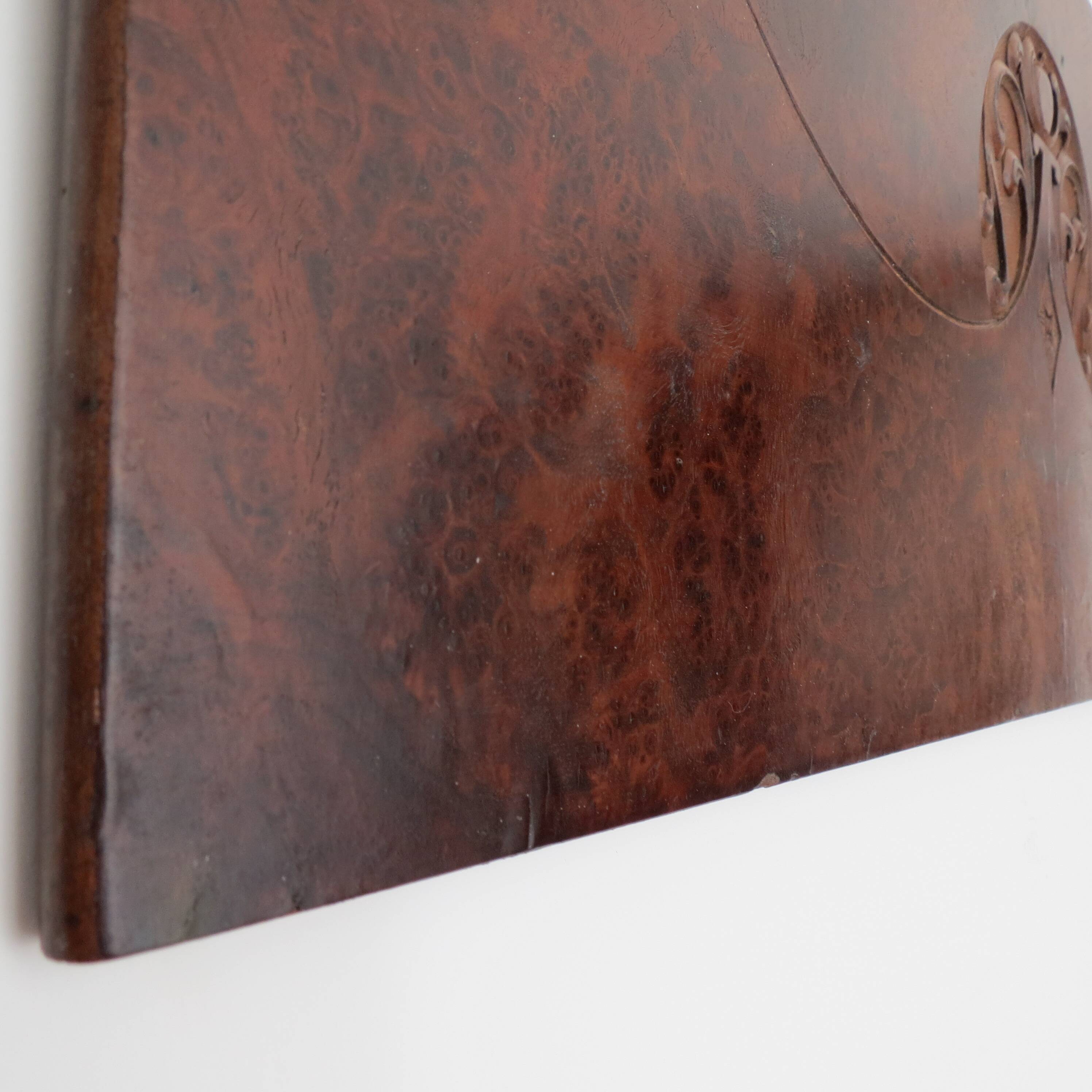 Art Nouveau Secessionist Carved Burr Walnut Wood Wall Hanging 1900