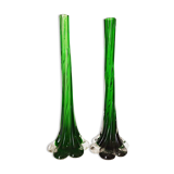 Pair of Murano glass soliflores