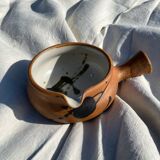 Dove pottery fondue pot