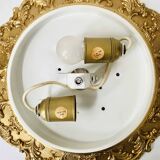 Baroque Ceiling Lamp Brass Facet Cut Glass Ceiling Lamp French Lily