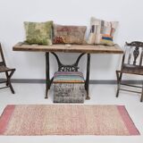 2x6 Mid Century Modern Pink Turkish Runner Rug, 67x171Cm SK 33942 FREE SHIPPING