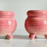 Pair of CERAMIC CANDLEHOLDERS Pink