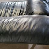 Pierluigi Cerri sofa model Pause signed Poltrona Frau in Black leather Design