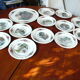 Dish and 12 plates Loux Obernai Sarreguemines Faience ancienne - Dessert service