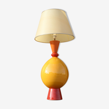 French ceramic table lamp from Albret Lamps, 1990s