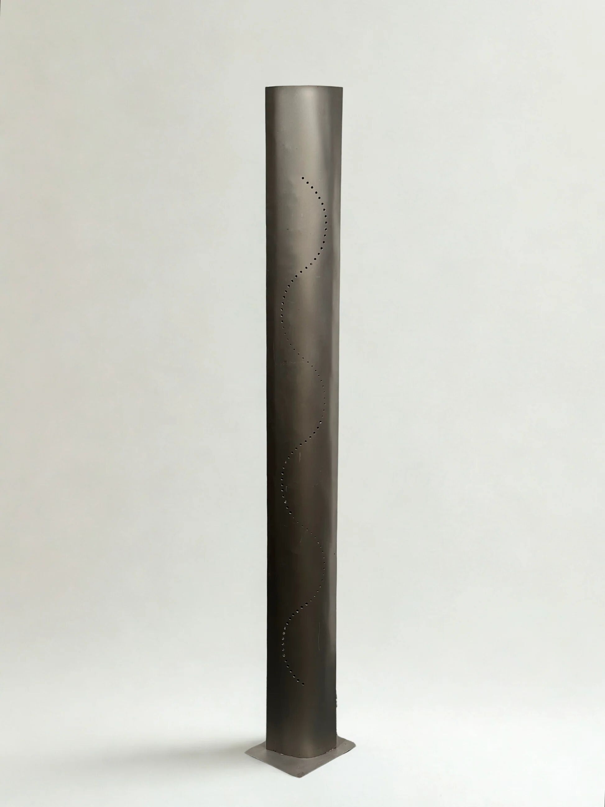 Vintage steel light sculpture floorlamp