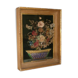 Composition of flowers in fabrics with porcelain base 19th