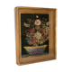 Composition de fleurs en tissus avec base en porcelaine 19ème