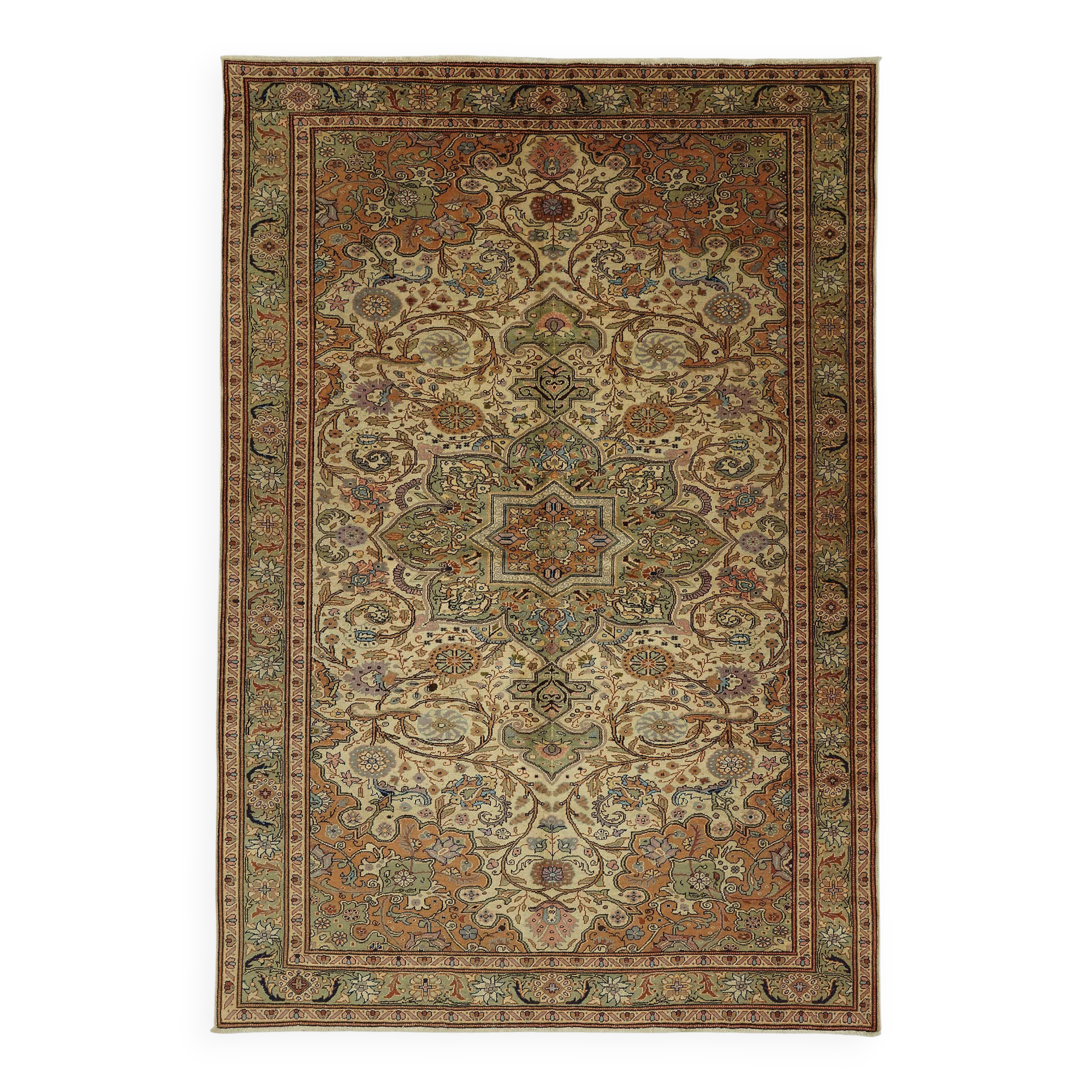 Turkish Wool Vintage Kayseri Rug 197 cm x 288 cm