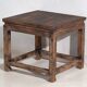 Square side table in old solid wood