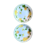 Pair of Villeroy & Boch hollow plates in glazed earthenware model Geranium