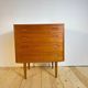 Vintage teak chest of drawers with four drawers – mid-century Scandinavian design