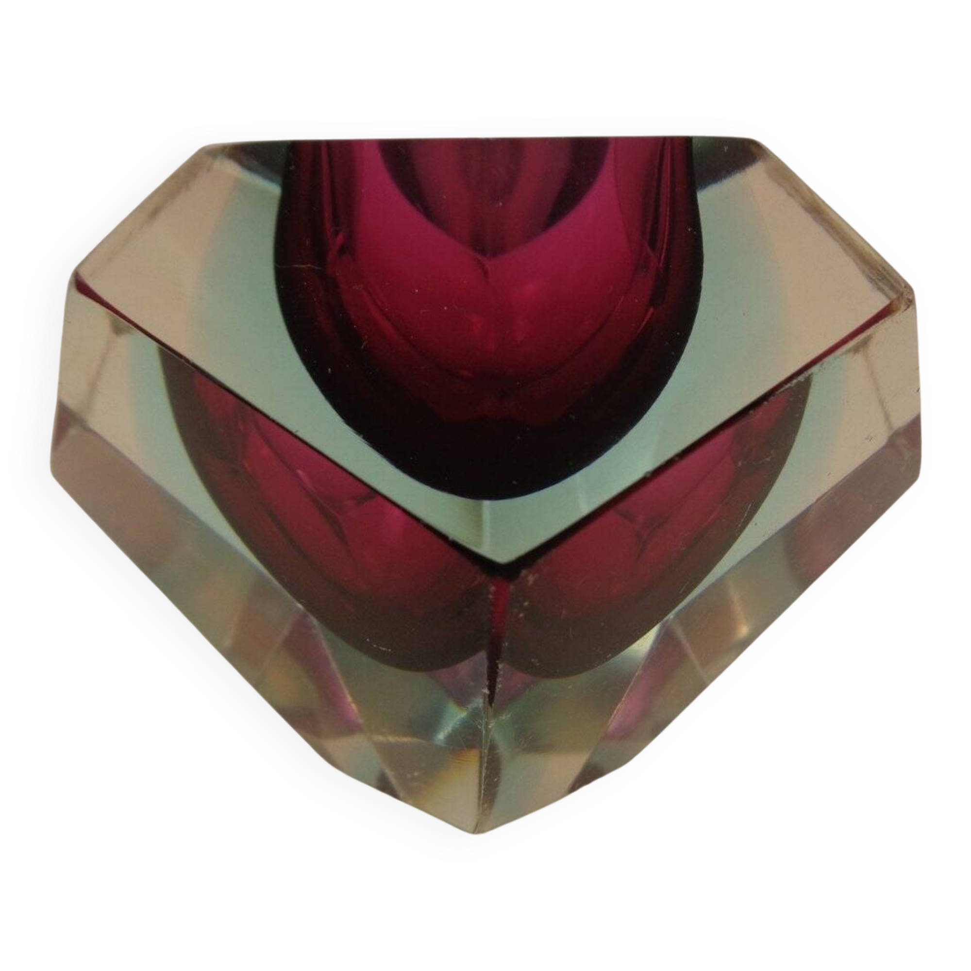 Italian Sommerso Murano Glass Ashtray by Flavio Poli, 1960s