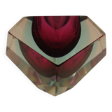 Italian Sommerso Murano Glass Ashtray by Flavio Poli, 1960s