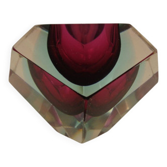 Italian Sommerso Murano Glass Ashtray by Flavio Poli, 1960s