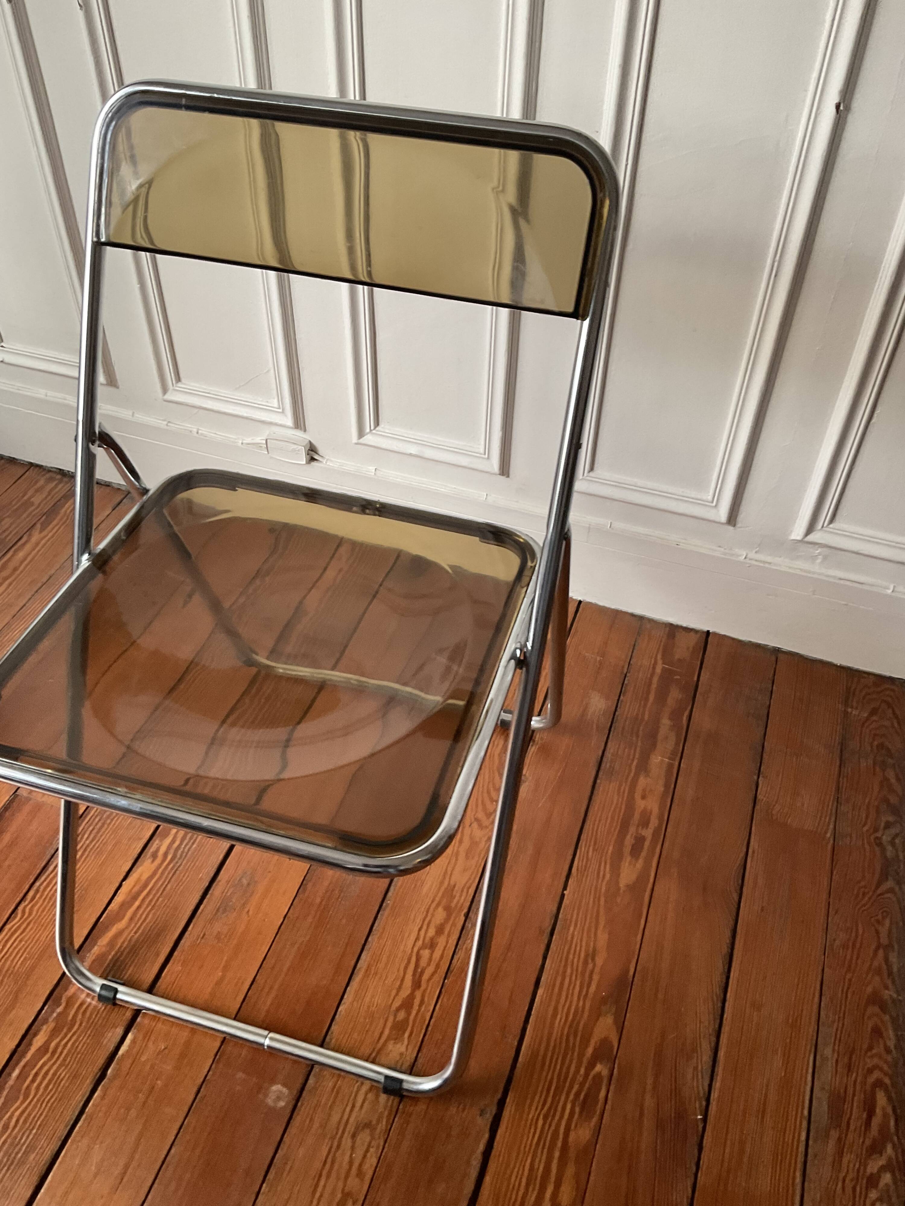 Plexiglass folding chair
