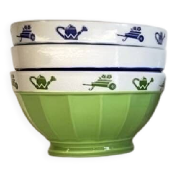 3 BOLS Porcelaine Italienne SATURNIA Vintage