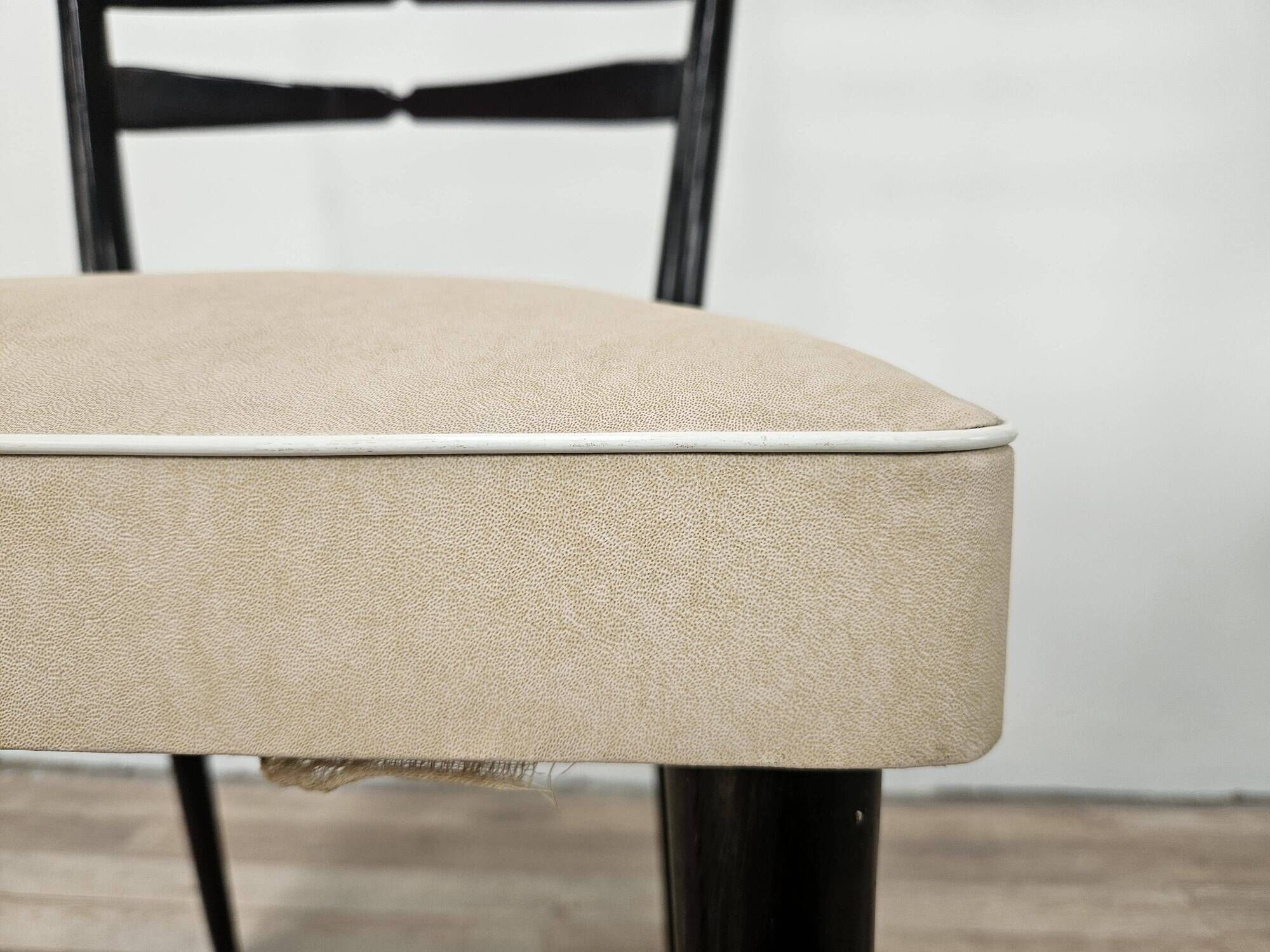 Beech and Skai dining chairs