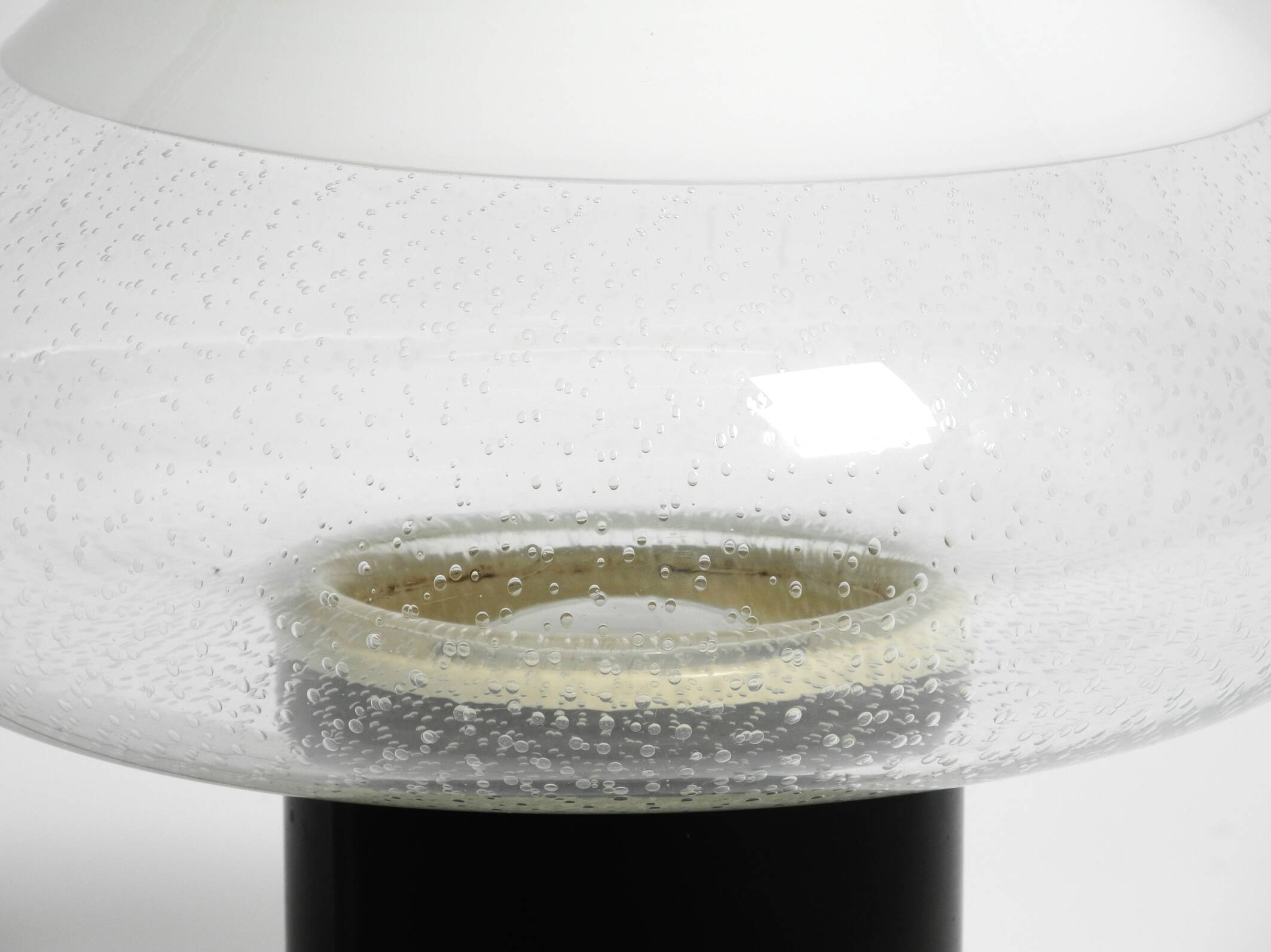 Lampe de table en verre de Murano en deux pièces des années 1960 par Roberto Pamio pour Leucos