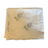 Nappe rectangulaire en coton brodée