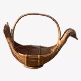 Rattan / woven wicker bird basket