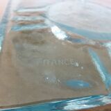 Ashtray signed Schneider France in blue crystal