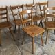 Set of 6 solid beech chairs by Adolf Schneck