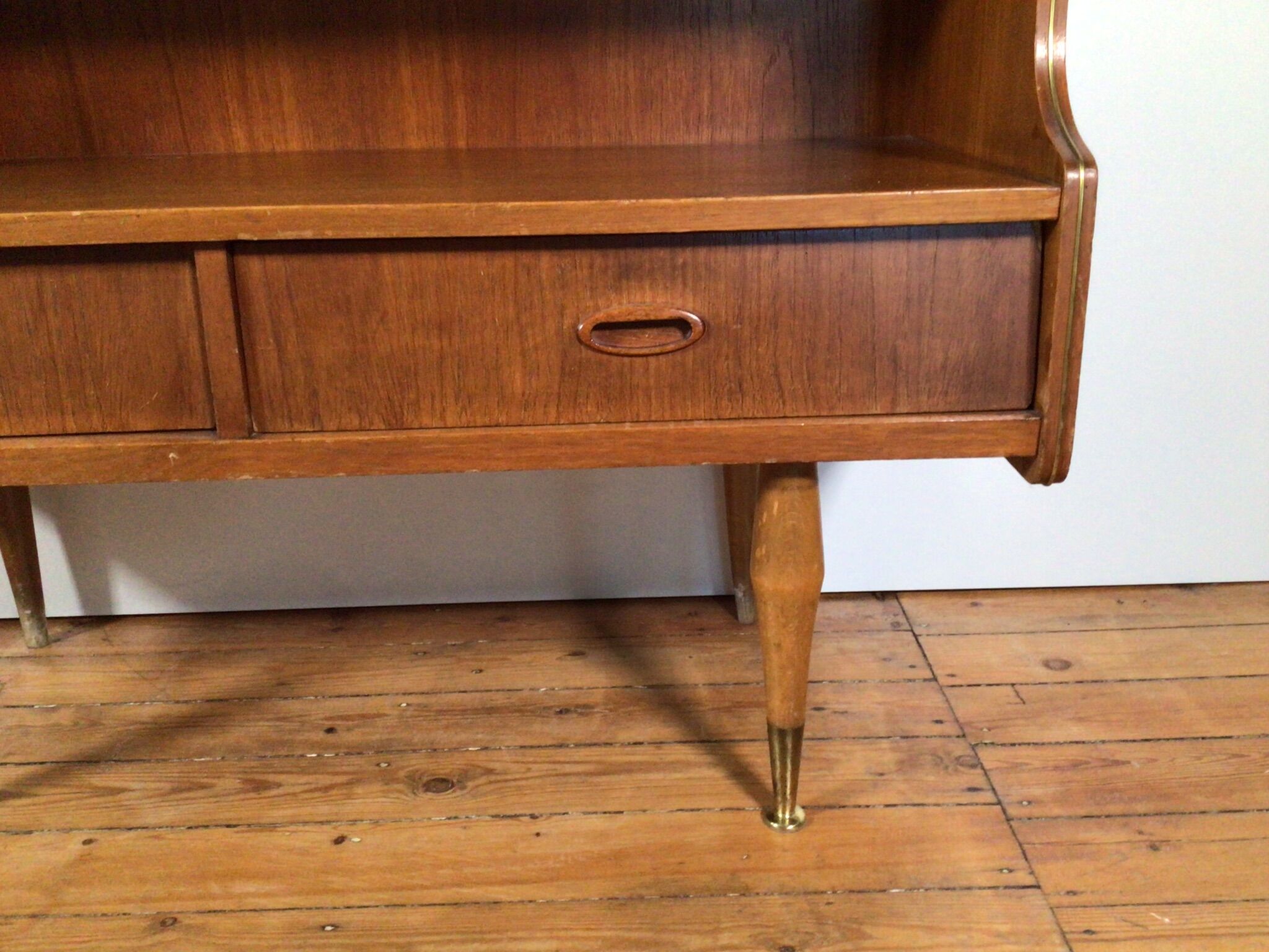 vintage sideboard with drawers and sliding doors