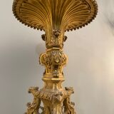 Torchère in gilded wood and carved