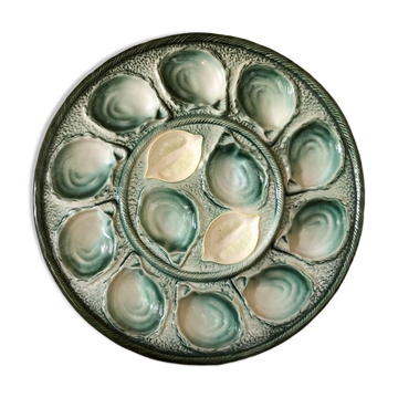 Oyster dish or appetizer dish in earthenware