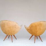 2  Egg Armchairs and sofa by Paged 50s