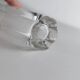 Transparent crystal flower-shaped drinking glasses, vintage 1980s Italy, set of 6 for water and long drinks