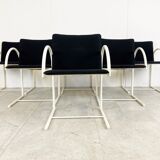 6 postmodern cirkel dining chairs by Metaform, 1980s