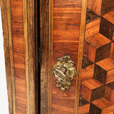 Fully inlaid neck cabinet, eighteenth-century marble top