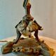 Bougeoir tripode en bronze " cerf " XIXe vennerie