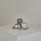 Set of marble candle holders with base