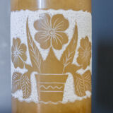Alabaster lamp Tarrago Esteve Ref 242 1970 Engraved flowers double patina