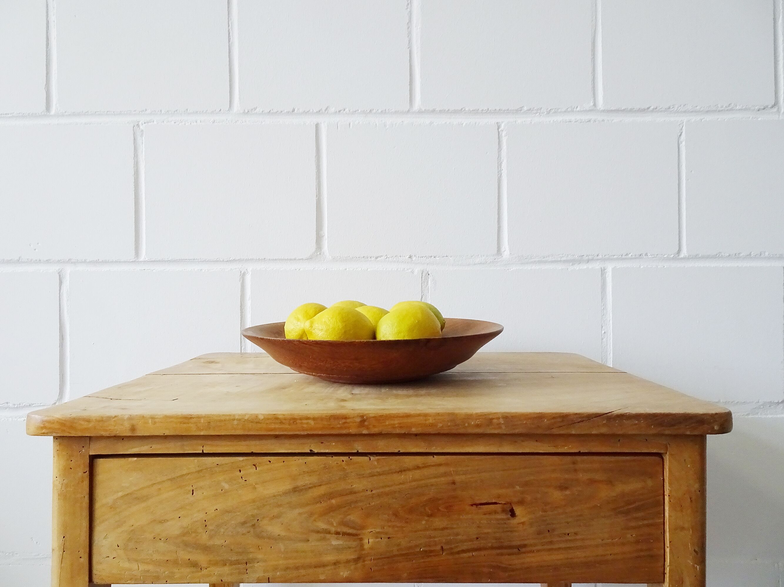large teak plate, Danish teak bowl, diameter 32 cm