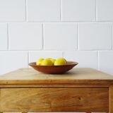 large teak plate, Danish teak bowl, diameter 32 cm