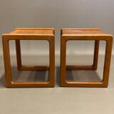 Pair of side tables Scandinavian design 1950s