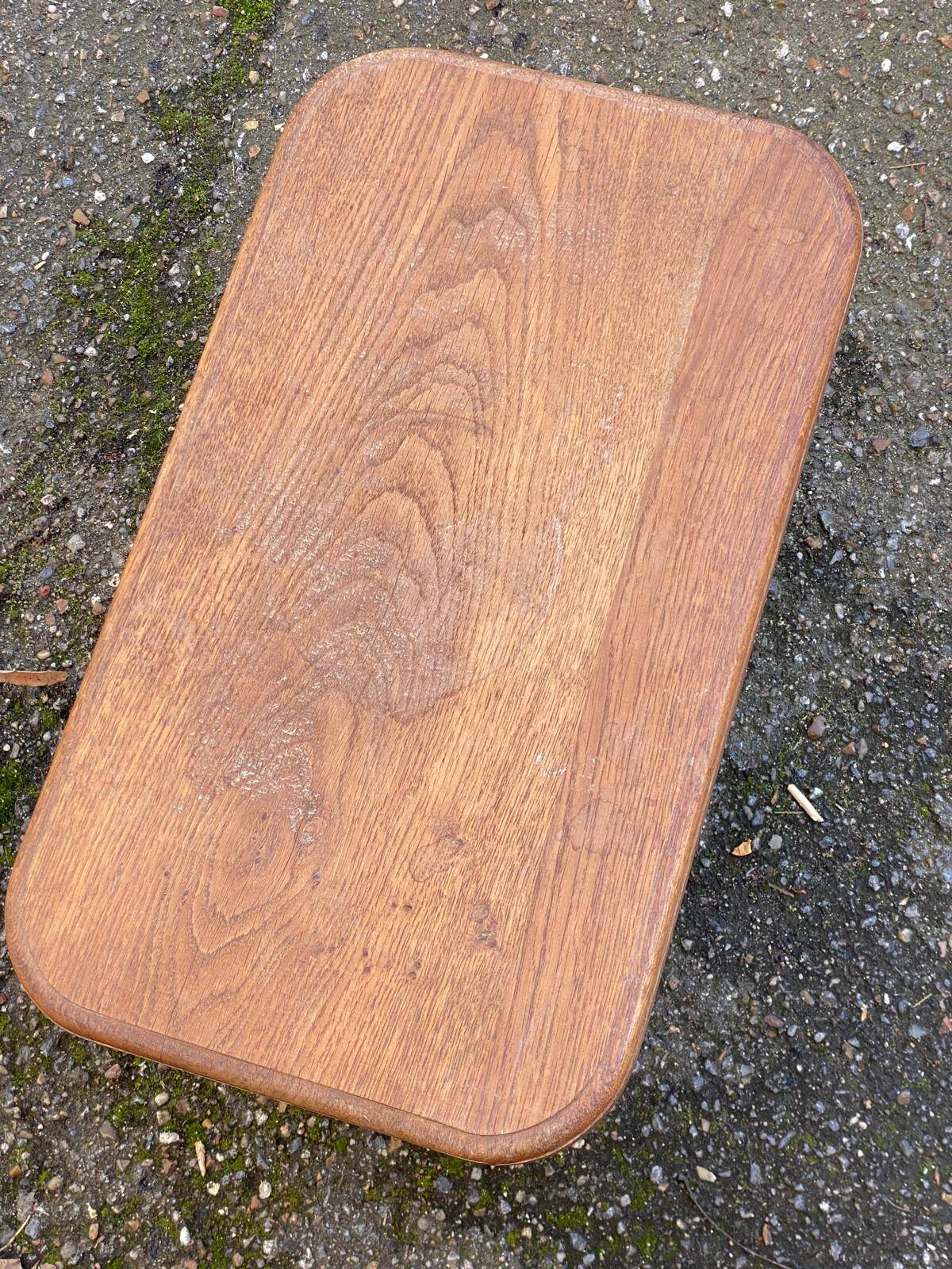 2 vintage farmhouse stools in solid oak from the 19th century.