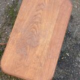 2 vintage farmhouse stools in solid oak from the 19th century.