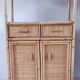 Rattan stand shelf and canning 50s