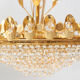 Hollywood Regency style brass and crystal chandelier by Palwa