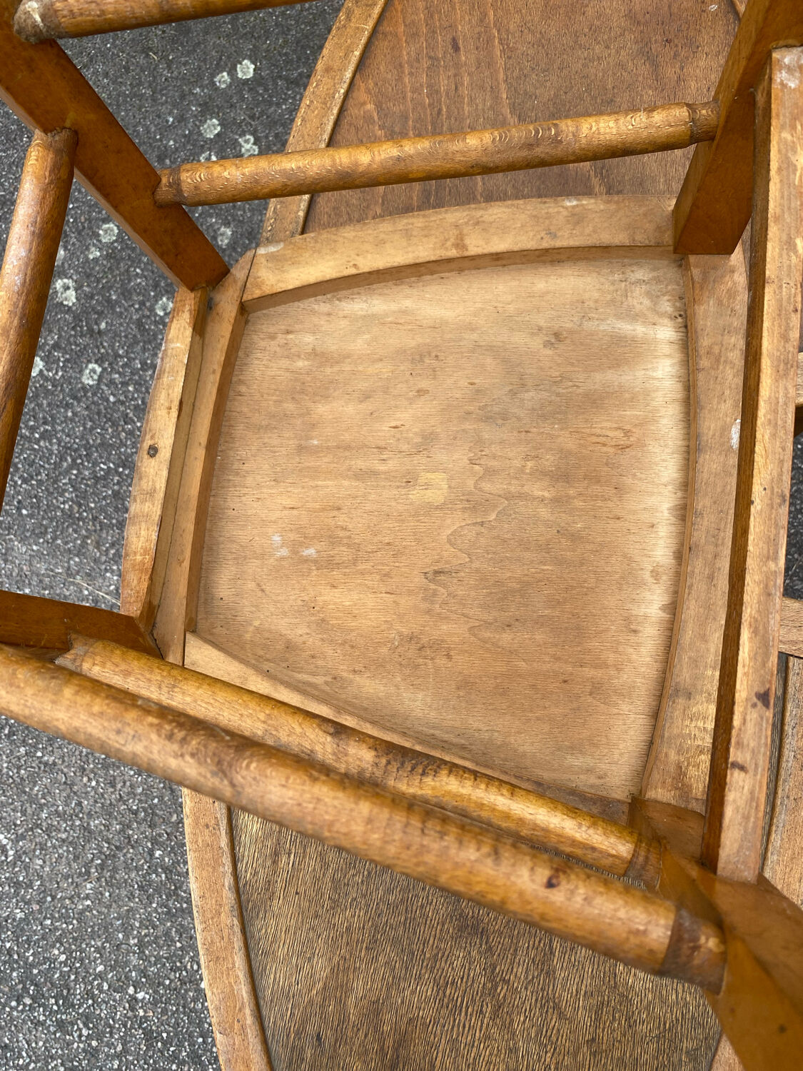 Set de 4 chaises en hêtre bistrot