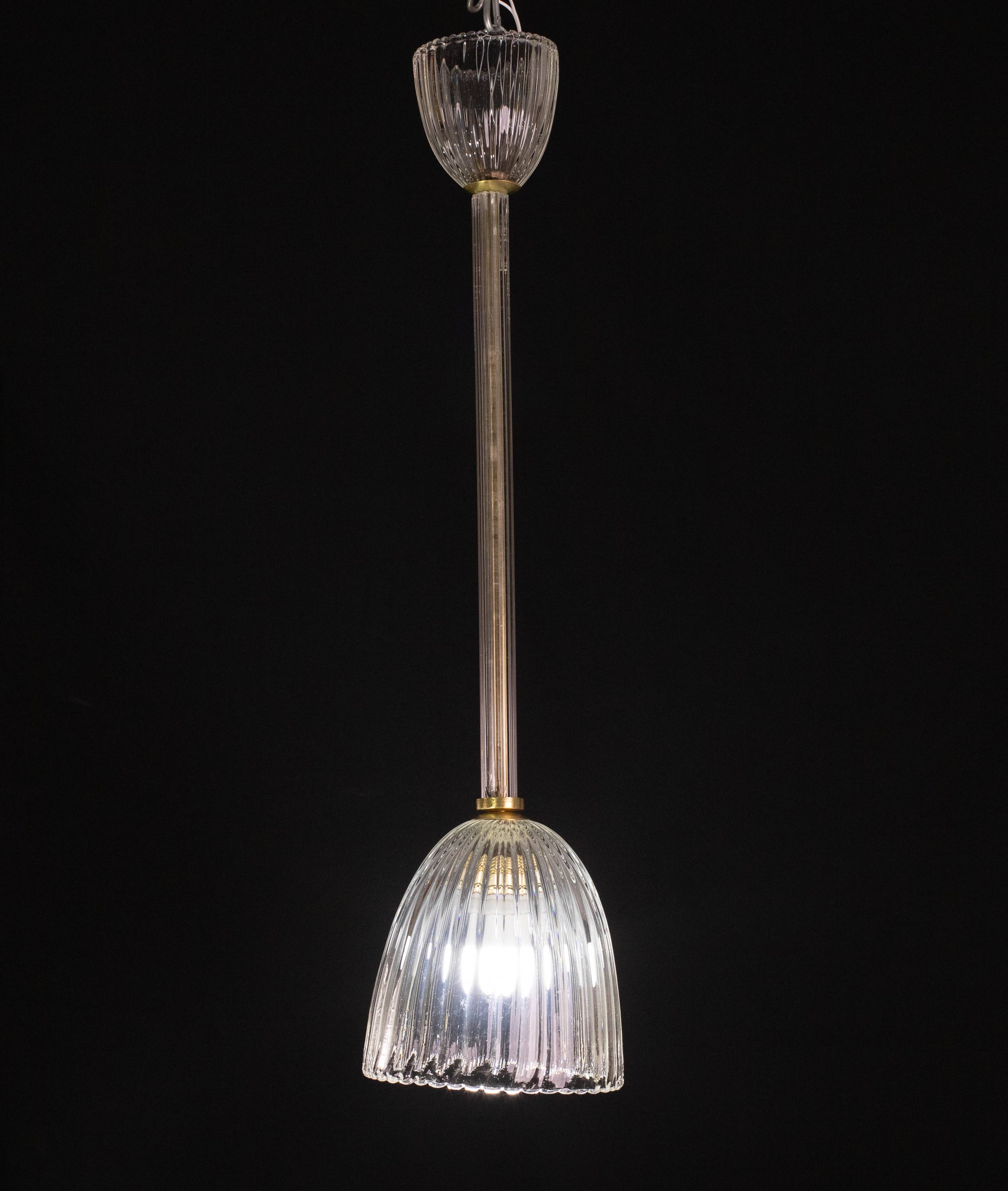 Art Deco Barovier e Toso pendant light, 1950
