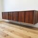 Poul Cadovius Floating Wall Mounted Rosewood Sideboard By CADO, 1960s.