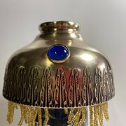 Antique Parisian Lampshade Hat 1900 Brass Cabochons Tassels